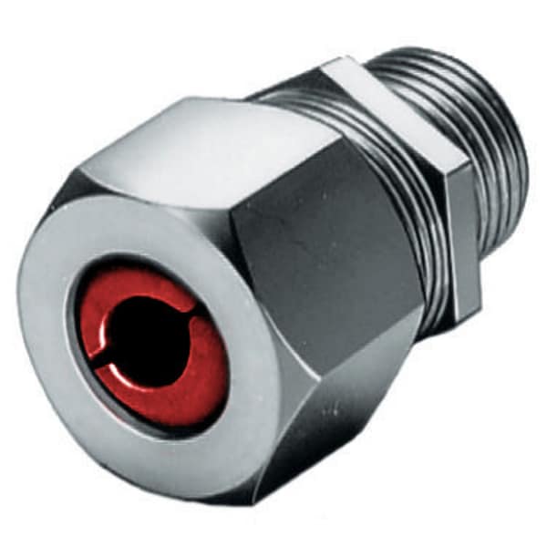 Hubbell Wiring Device-Kellems Kellems Wire Management, Cord Connectors, Straight Male, .19-.25", 1/2", Stainless Steel SHC1021SS - main